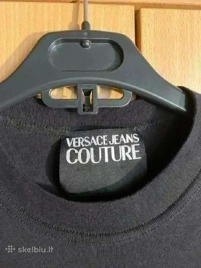 Versace Jeans Couture moteriški juodi marškinėliai - nuotraukos Nr. 2