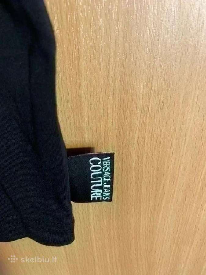 Versace Jeans Couture moteriški juodi marškinėliai - nuotraukos Nr. 3