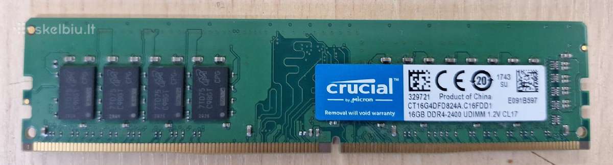 Kompiuterio RAM Crucial 16gb Ddr4-2400