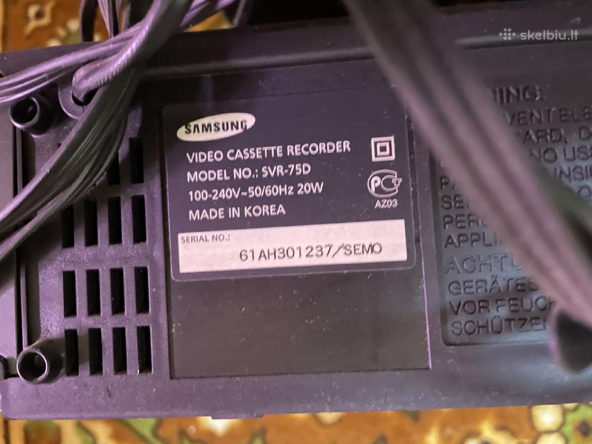 Samsung video cassette recorder - nuotraukos Nr. 3