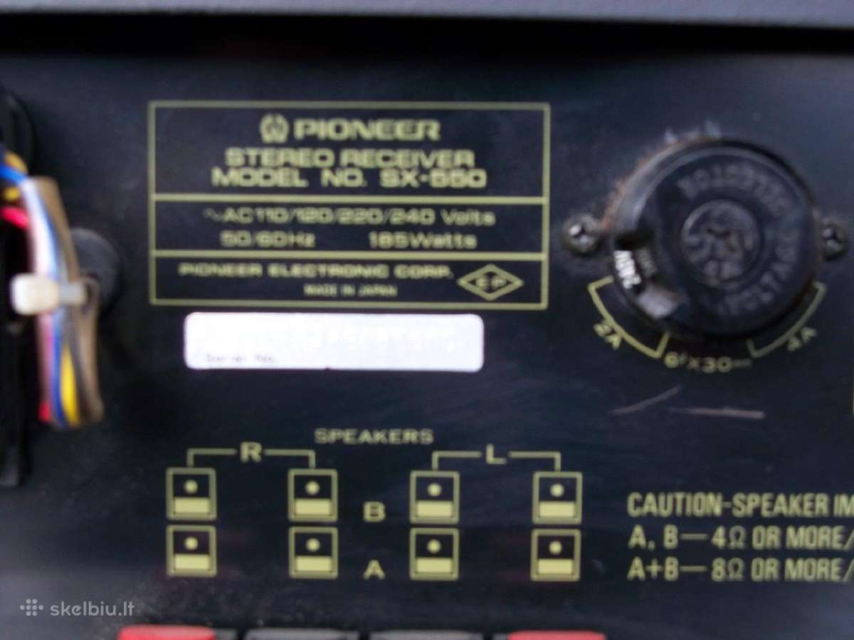 Pioneersa. Sx 980, 780, 550. Sa 9500. - nuotraukos Nr. 25