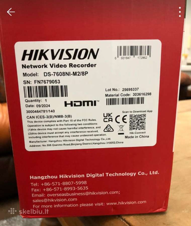 Hikvision vaizdo kameru stebejimo komplektas. - nuotraukos Nr. 4