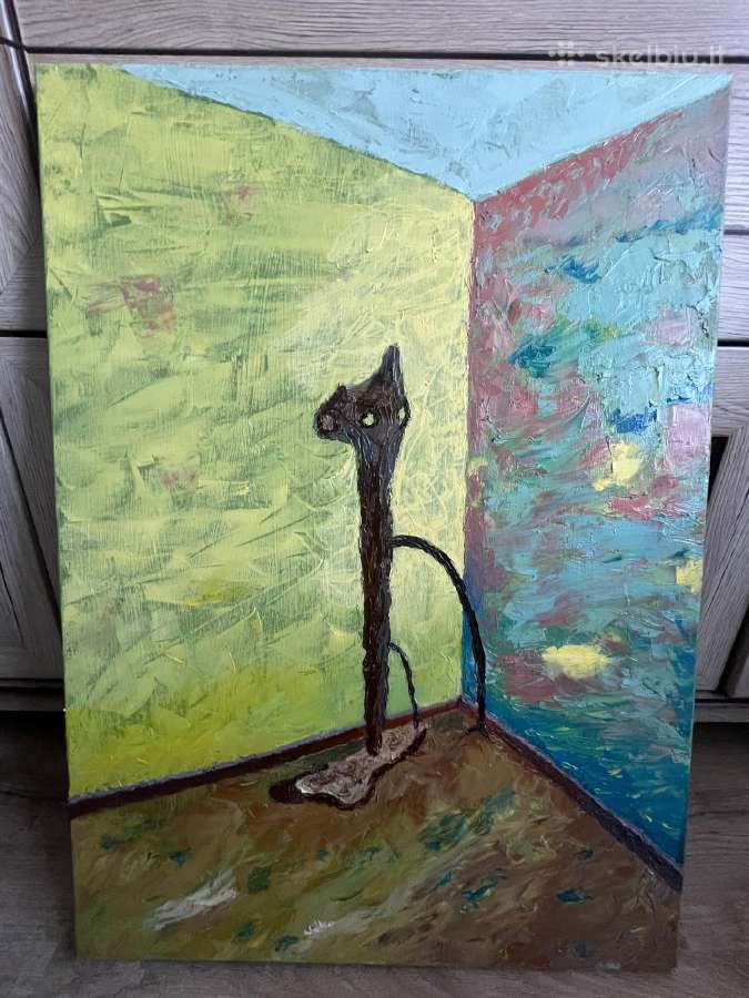 Ąžuolinė skulptūra- šviestuvas ranku darbo - nuotraukos Nr. 3