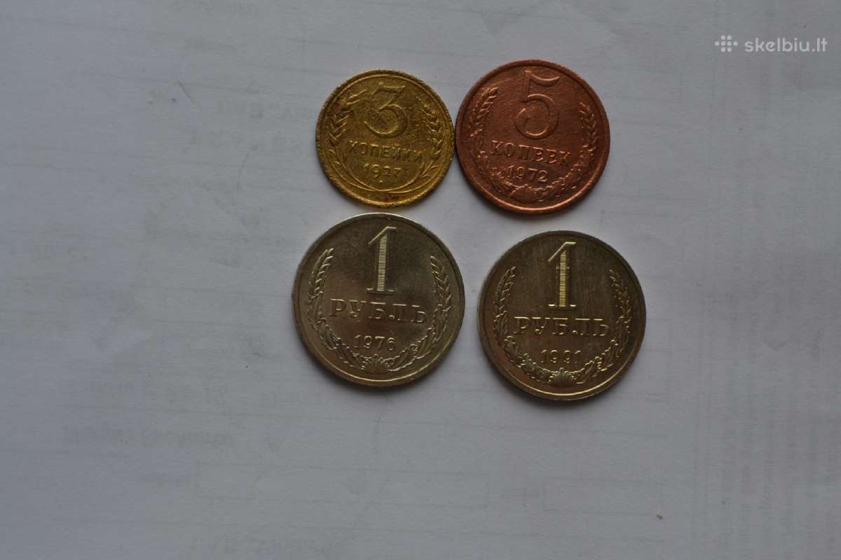 1 rublis 1976,1991 m.3 kap.1927m.5 kap.1972 m.