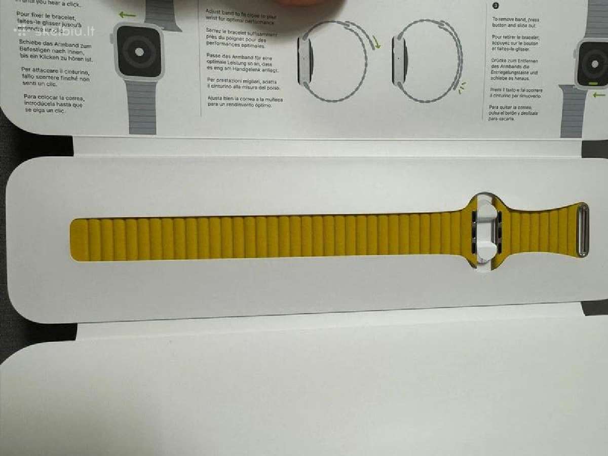 Yellow Apple Leather Loop band / apyrankė
