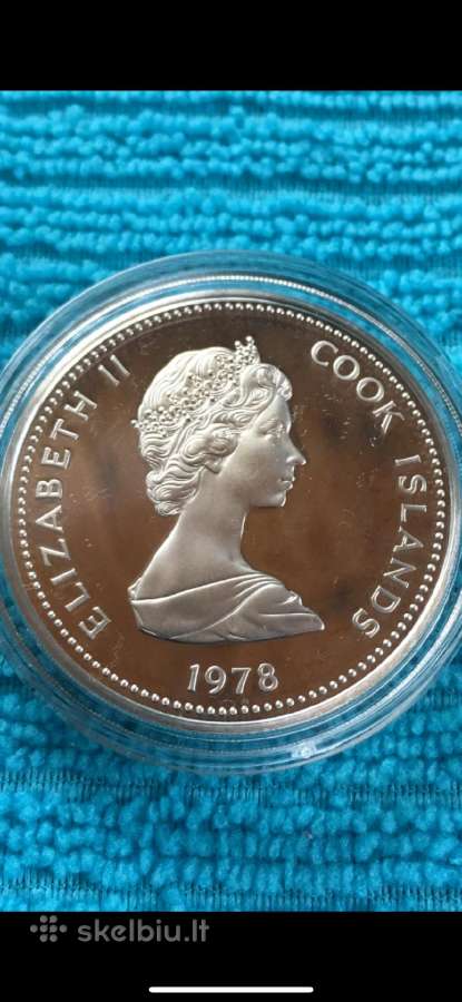 Moneta Cook islands 1978m. 10 dollars, sidabras - nuotraukos Nr. 2