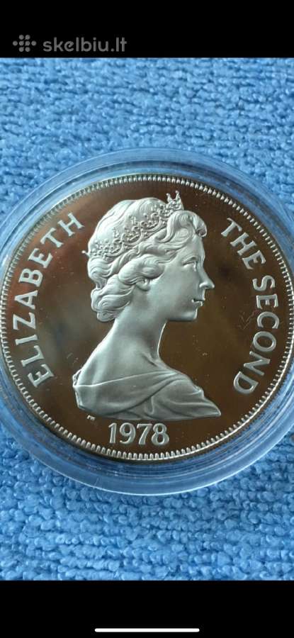 Moneta Ascension island 1978m. 1 krona, sidabras - nuotraukos Nr. 2