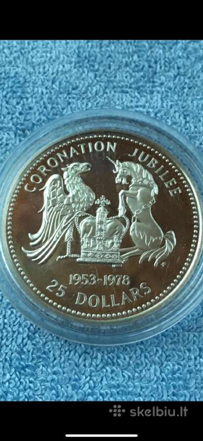 Moneta Barbados 1978m. 25 dollars, sidabras