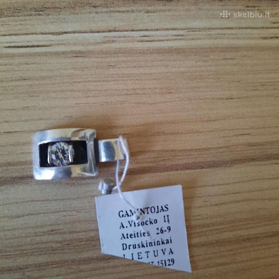Sidabrinis pakabutis su cirkoniu
