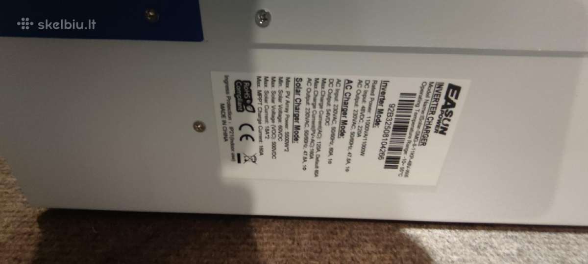 Saules elektrines hibridinis inverteris 11kw Easun - nuotraukos Nr. 6