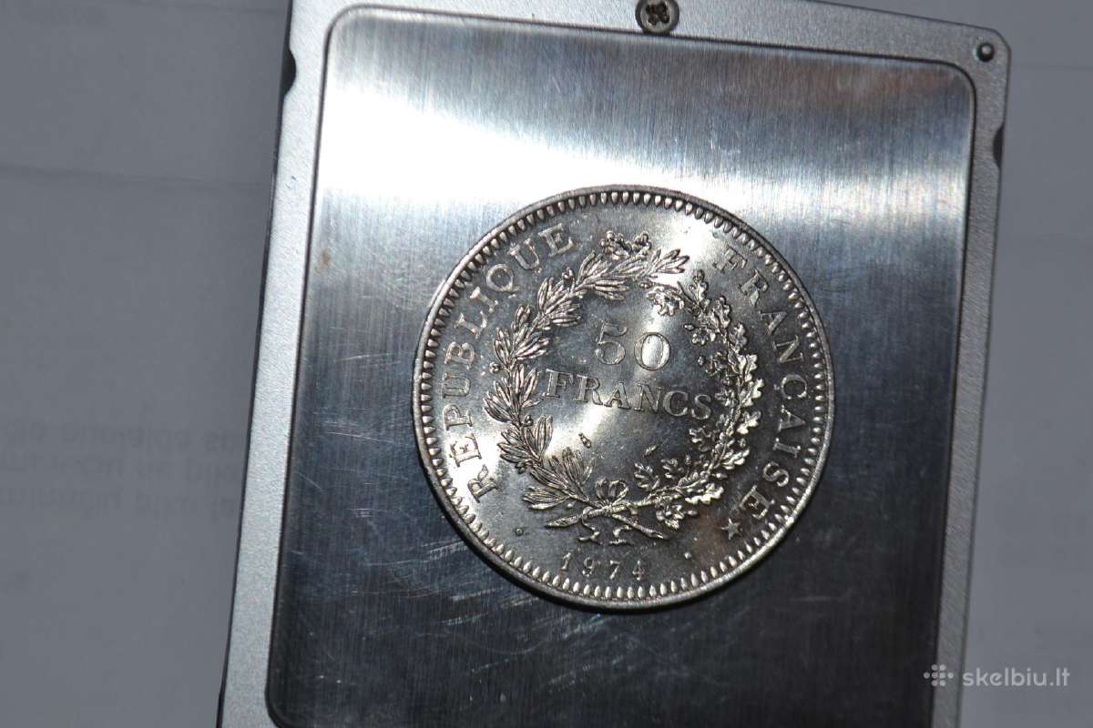 Sidabrine 50 Francs 1974 m.puiki moneta - nuotraukos Nr. 2