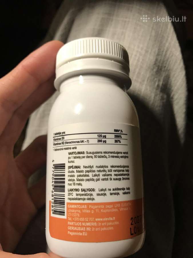 Vitaminas D3+k2 - nuotraukos Nr. 2