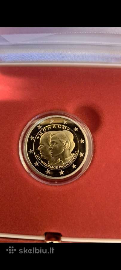 2021 Metų 2 Eurų Monako Moneta - nuotraukos Nr. 2
