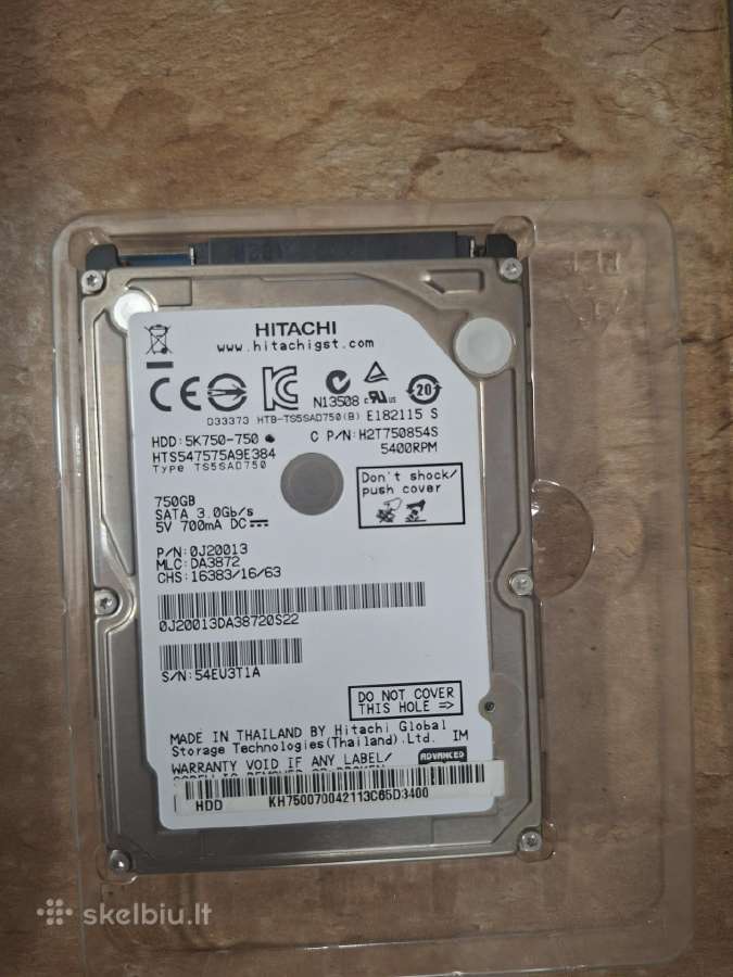 Hitachi Travelstar HDD diskas 750gb naujas