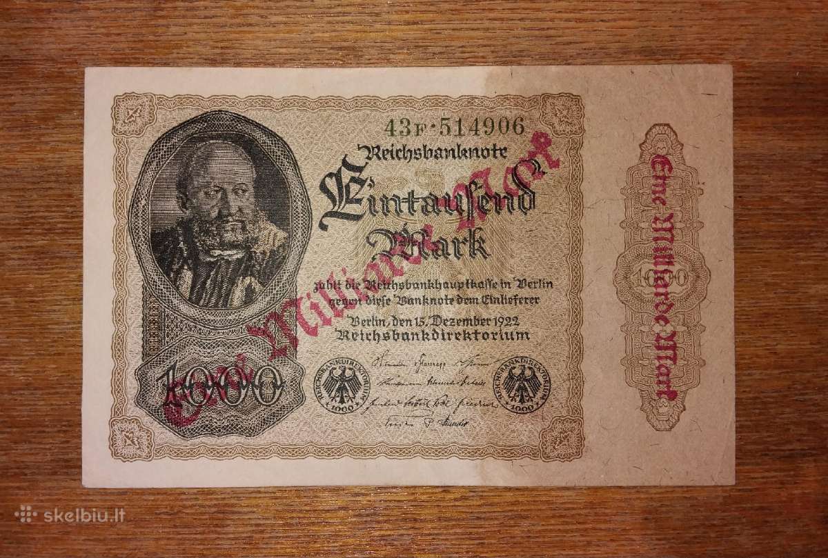 Vokietijos 1 mlrd markių banknotas