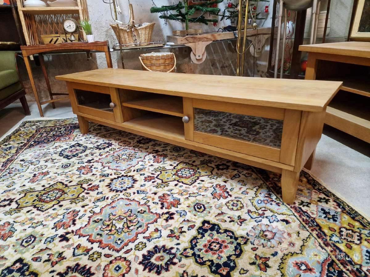 Vintažinė mid century ąžuolinė žema konsolė - nuotraukos Nr. 12