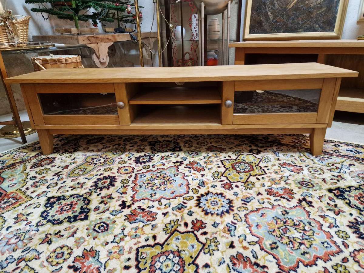 Vintažinė mid century ąžuolinė žema konsolė - nuotraukos Nr. 14
