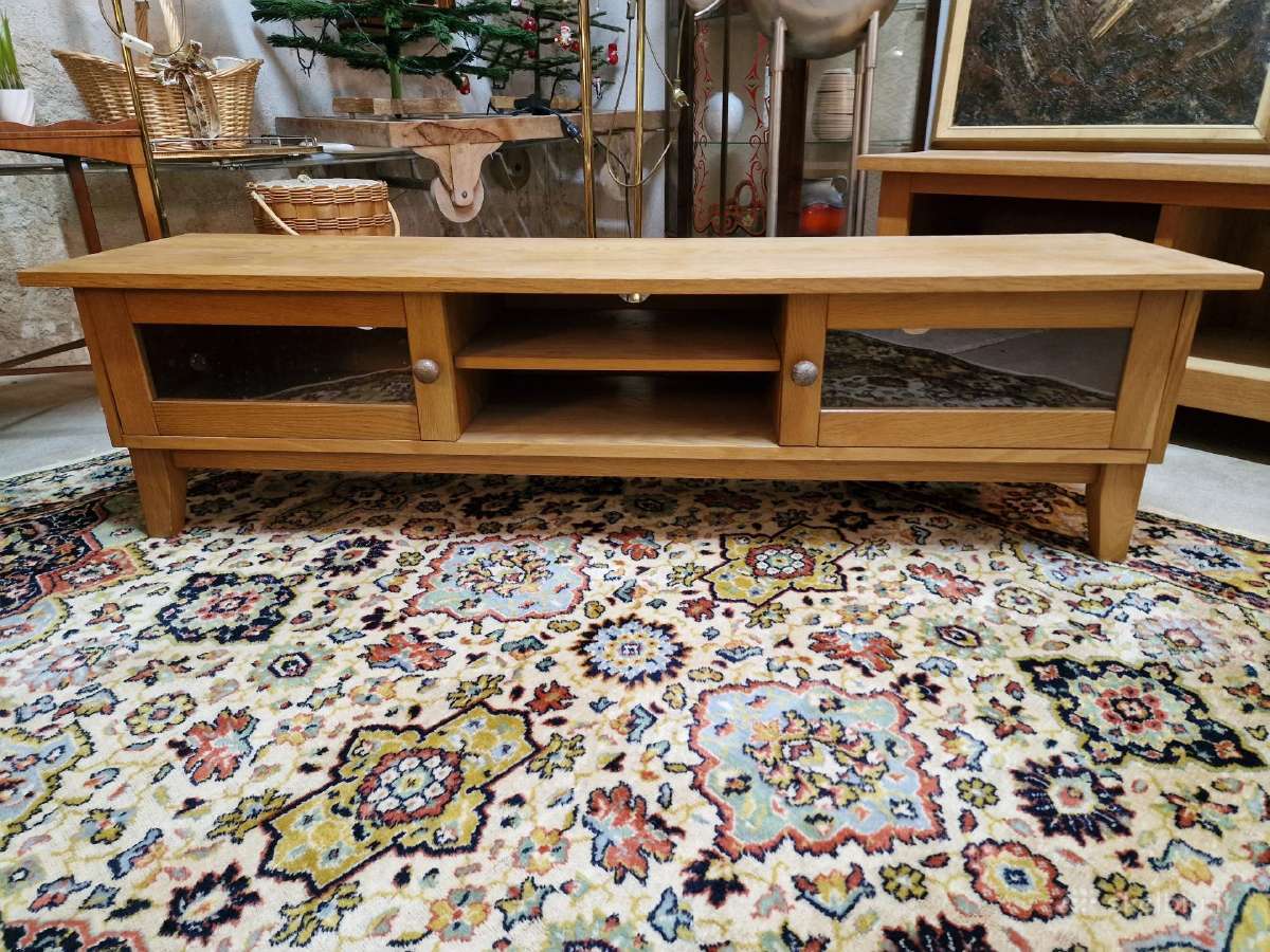 Vintažinė mid century ąžuolinė žema konsolė - nuotraukos Nr. 20