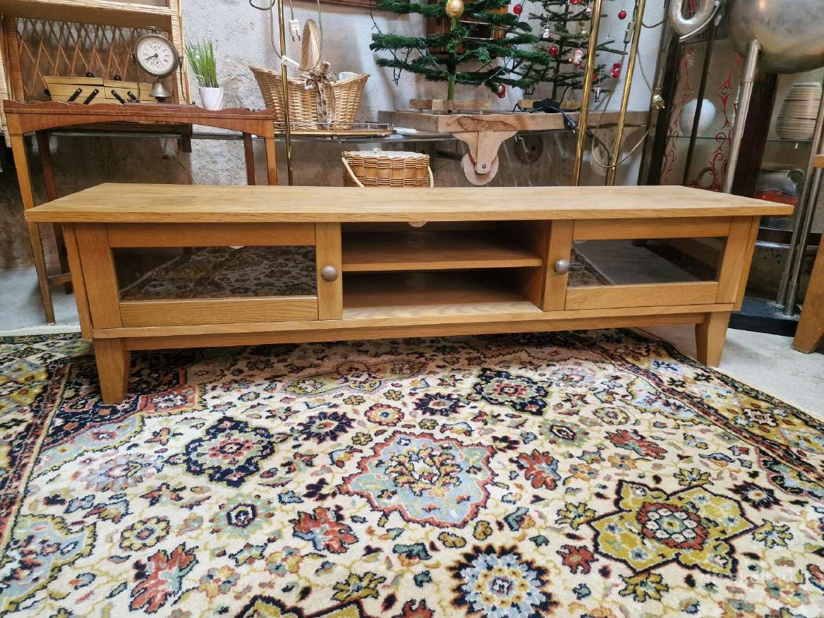 Vintažinė mid century ąžuolinė žema konsolė - nuotraukos Nr. 24