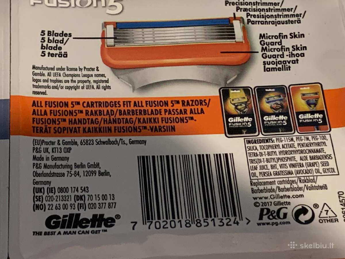 Gillette peiliukai - nuotraukos Nr. 2