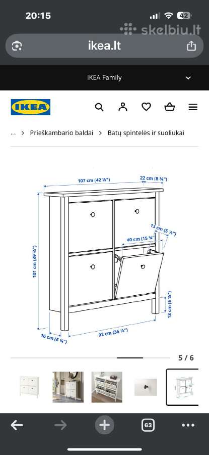 Batų dėžė Ikea