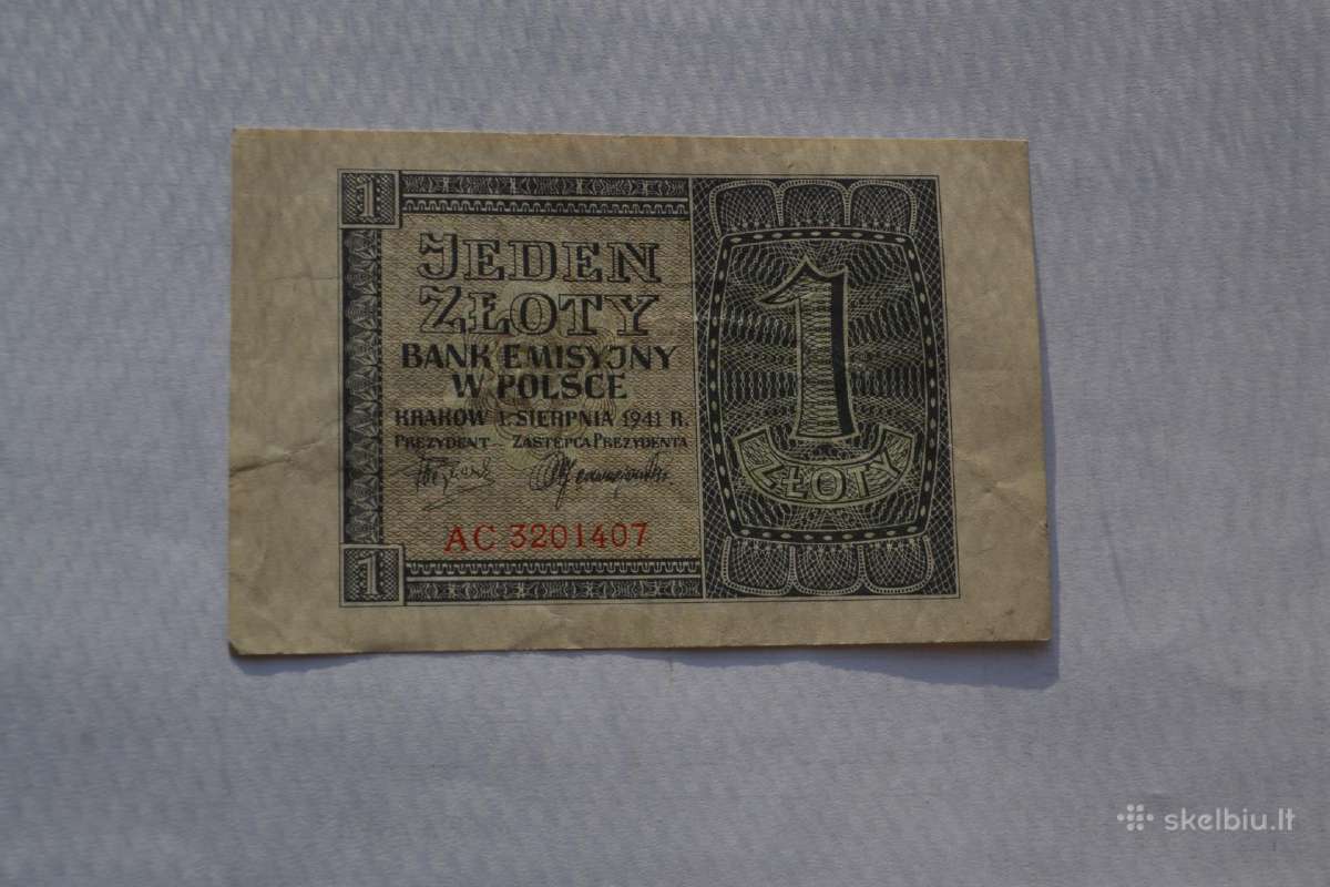 1 Zlotas 1941 m.