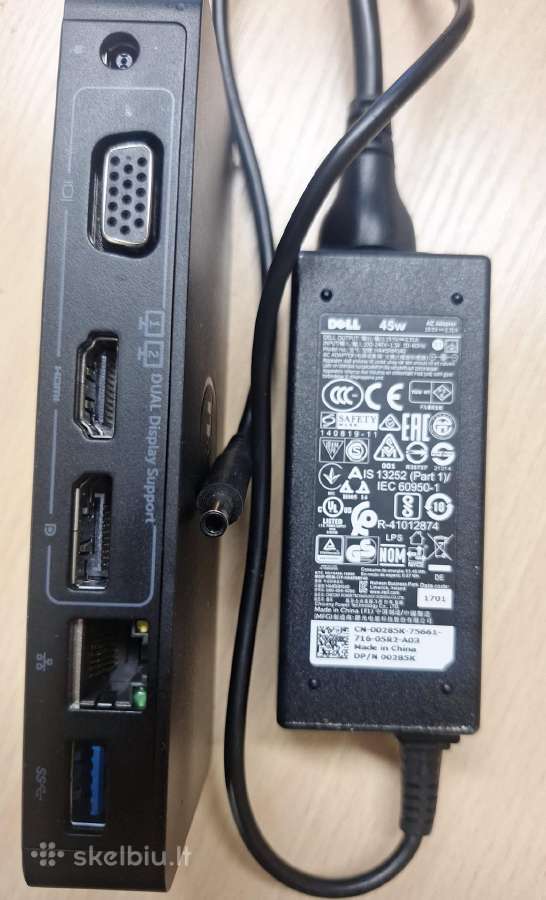 Sujungimų stotelė Dell D1000 Usb pajungimas