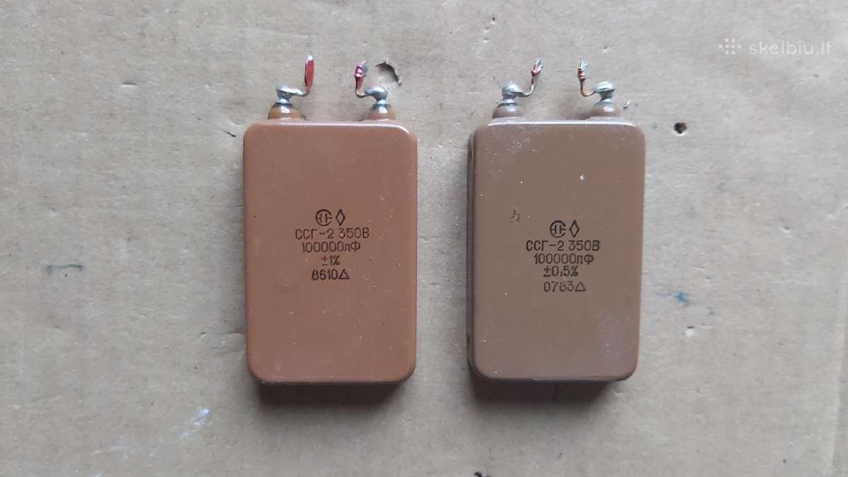 Kondensatoriai Mbgč, Mbgo, K73p-4 ir kt.