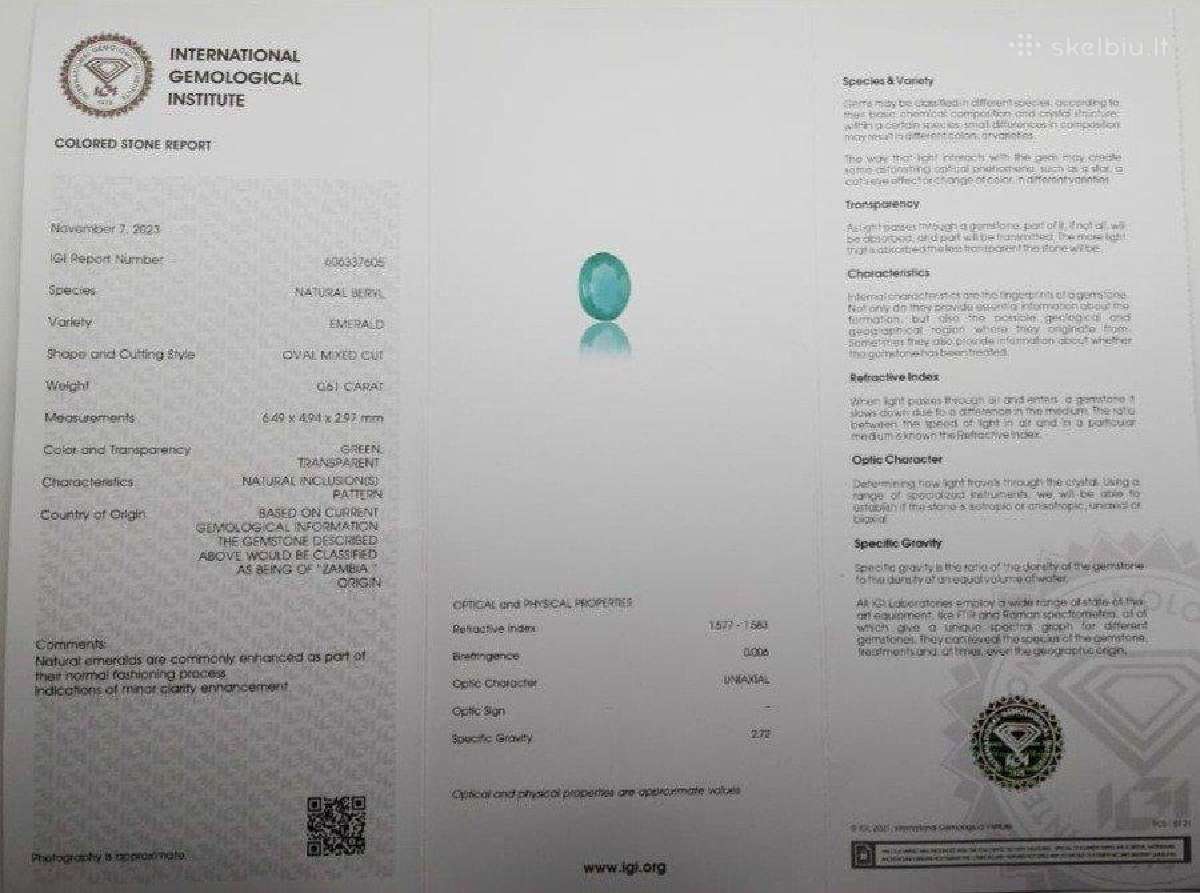 Smaragdai juvelyrikos dirbiniui, investicijai - nuotraukos Nr. 10