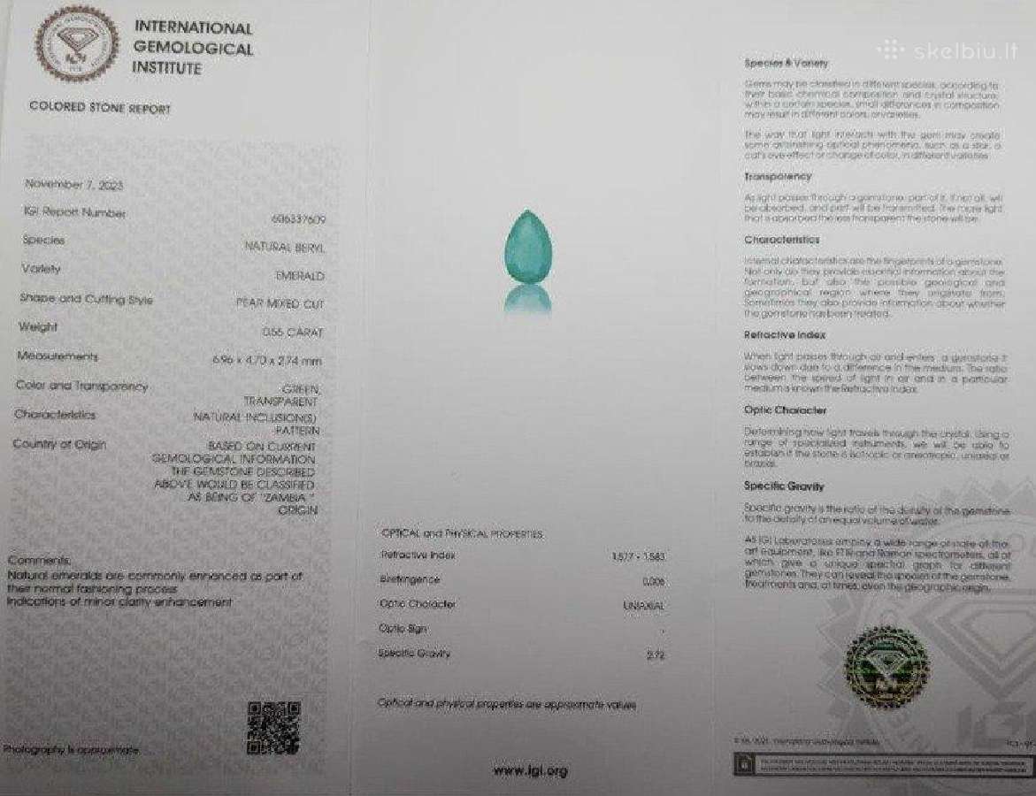Smaragdai juvelyrikos dirbiniui, investicijai - nuotraukos Nr. 16