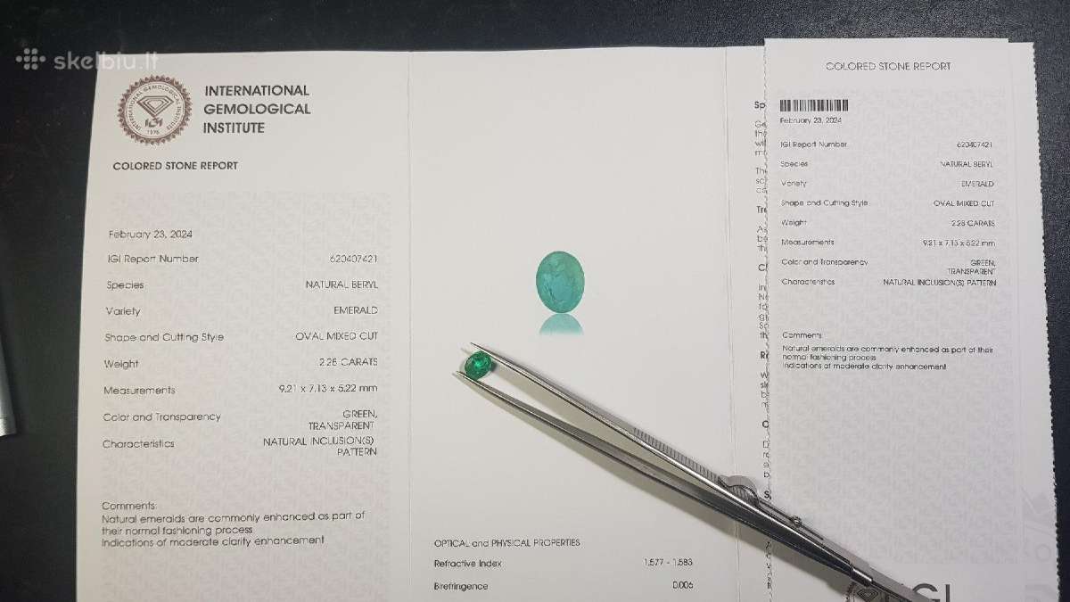 Smaragdai juvelyrikos dirbiniui, investicijai - nuotraukos Nr. 19