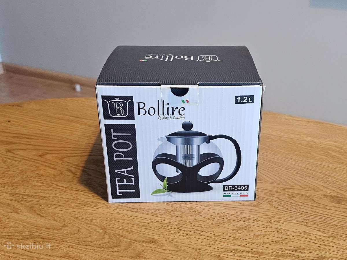 Naujas stiklinis arbatinukas Bollire 1,2 l - nuotraukos Nr. 2