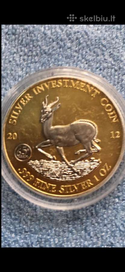 Moneta Gabon 2012m, 1000 franks, sidabras(.999)