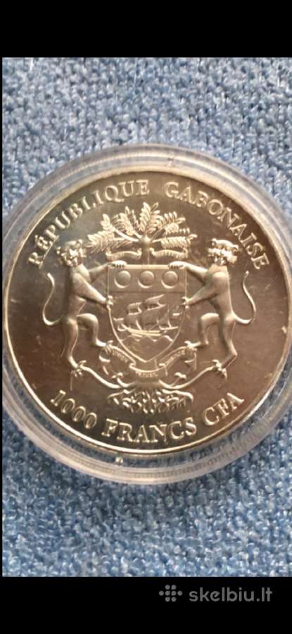Moneta Gabon 2012m, 1000 franks, sidabras(.999) - nuotraukos Nr. 2