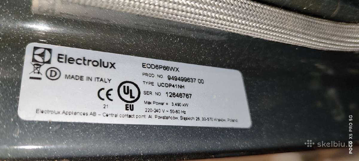 Electrolux Eod6p66wx nauja su transportavimo defek - nuotraukos Nr. 2