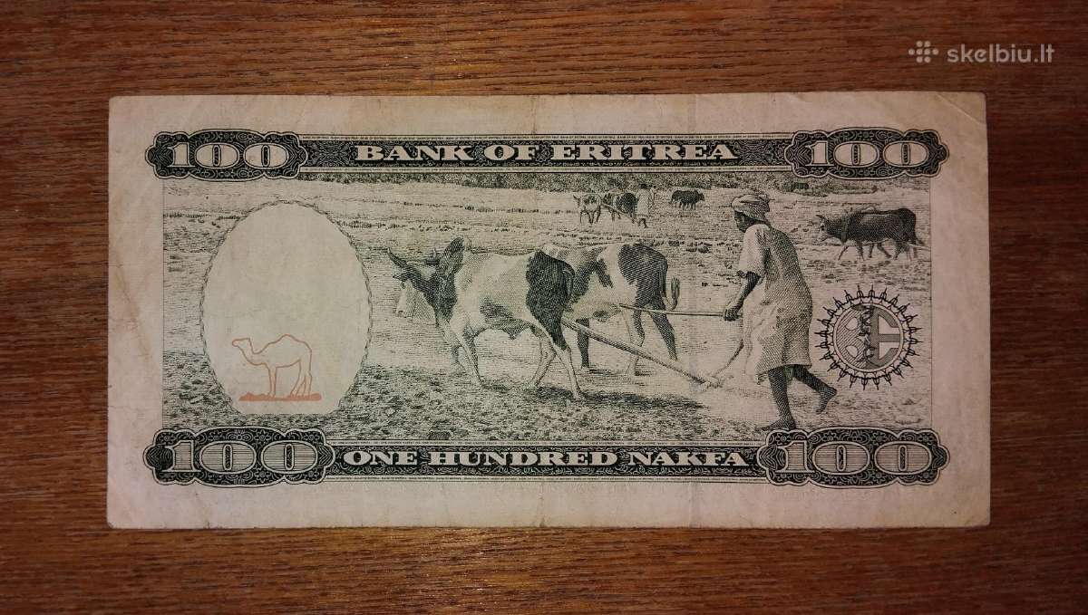 Eritrėjos 100 nakfa banknotas - nuotraukos Nr. 2