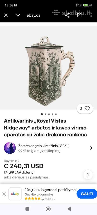 Porcialianinis ąsotėlis - nuotraukos Nr. 16