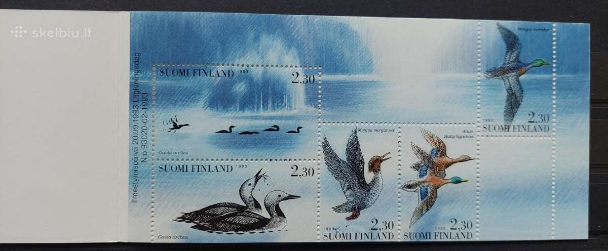 Suomija 1993 antis, švarus, buklietas Michel 1223-