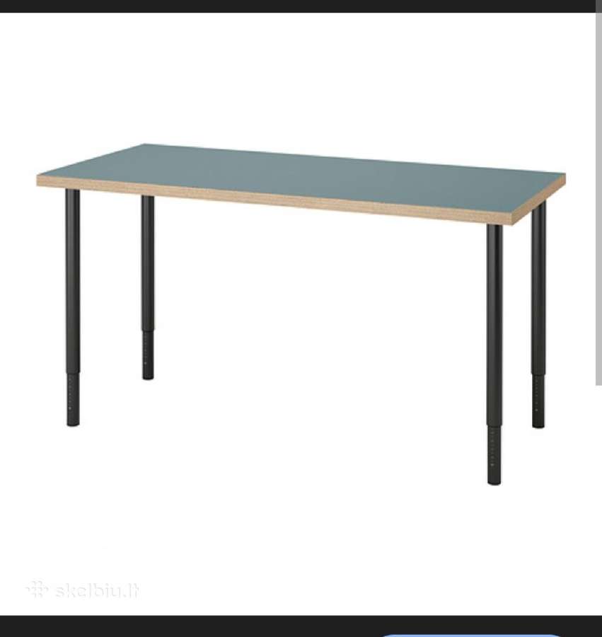 Ikea tamsus stalas kompiuteriui, darbui, rašymui.
