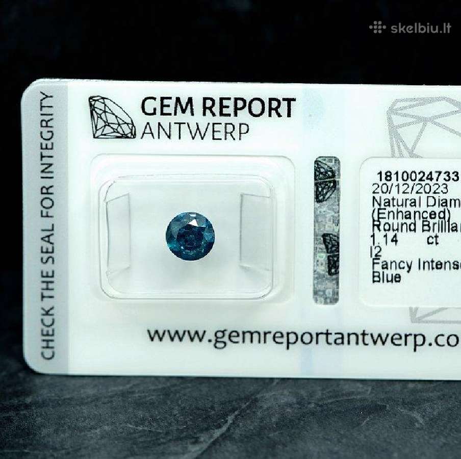 1 vnt. deimantas (apdorotas spalvotai) - 1,14 ct. - nuotraukos Nr. 6