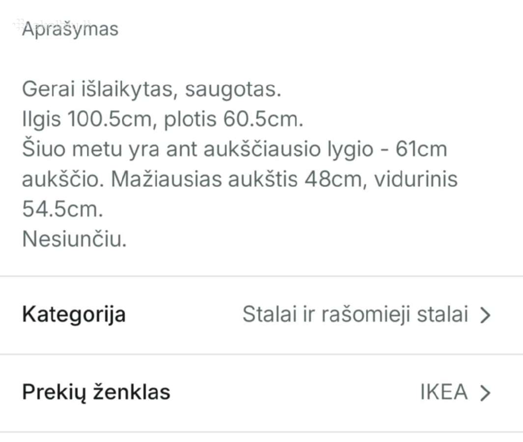 Vaikiškas stalas Ikea + spintelė dovanų - nuotraukos Nr. 5