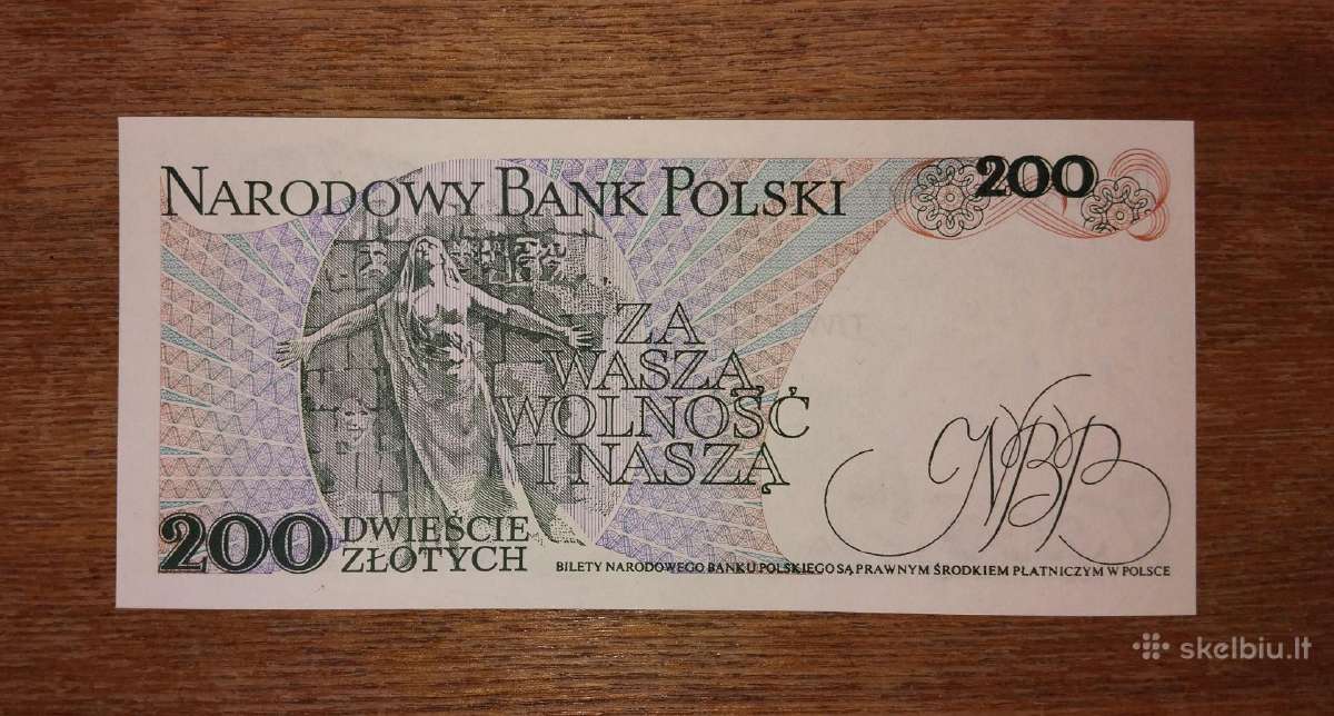 Lenkijos 200 zlotų banknotas - nuotraukos Nr. 2
