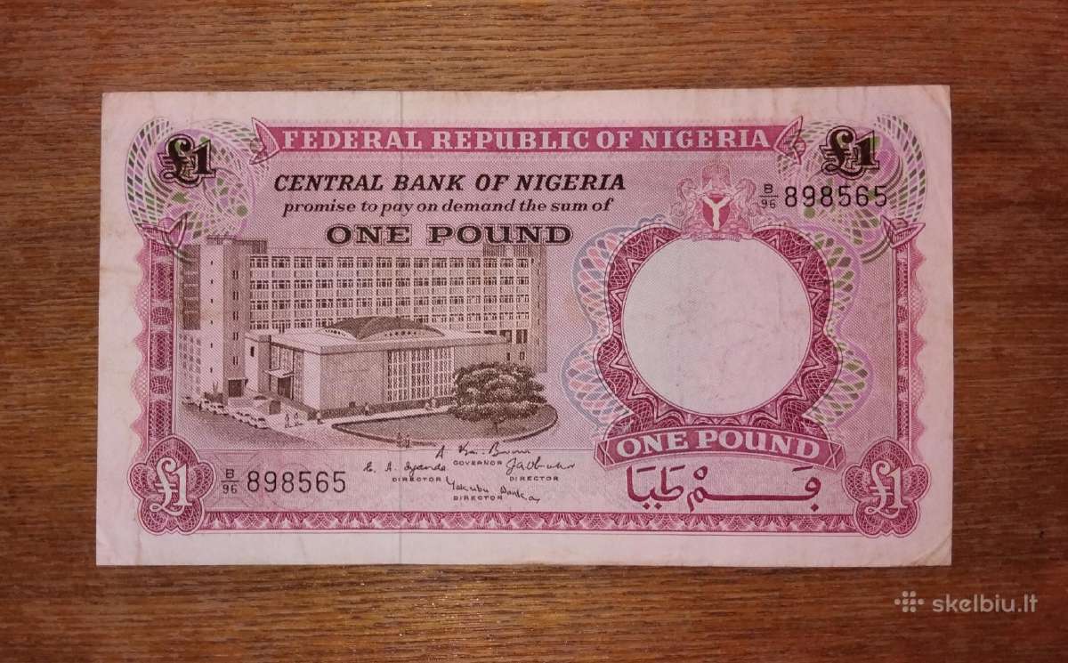 Nigerijos 1 £ banknotas