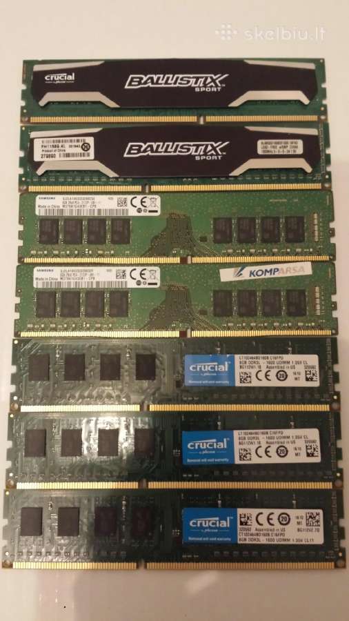 Keli 2, 4, 6, 7 kartos Intel cpu. RAM - nuotraukos Nr. 6