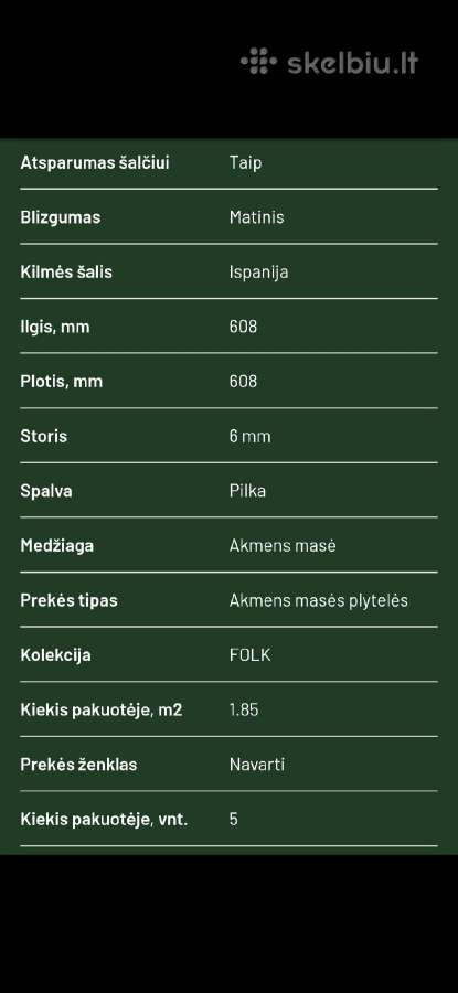 Akmens mases plyteles - nuotraukos Nr. 2