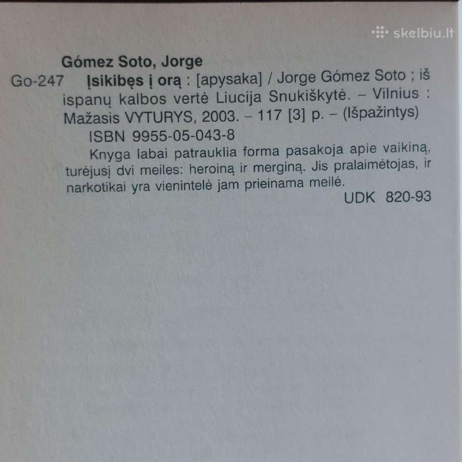 Jorge Gomez Soto - " Įsikibęs į orą ". - nuotraukos Nr. 4