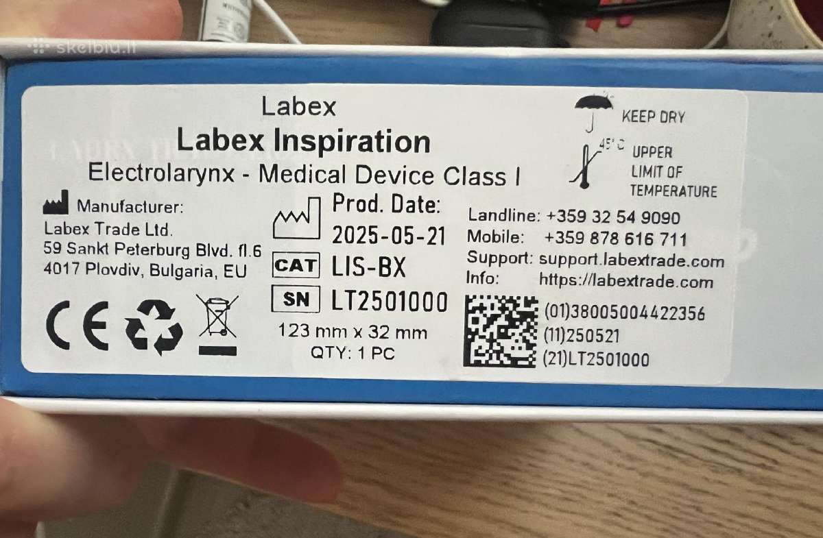 Labex Inspiration, Dirbtinė gerklė, Balso protezas - nuotraukos Nr. 3