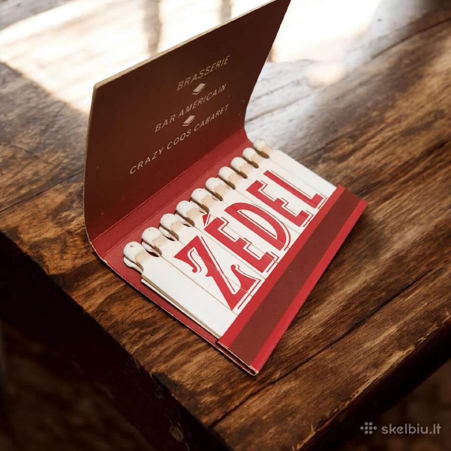 Rem. Degtukų dėžutė knygelė Zedel