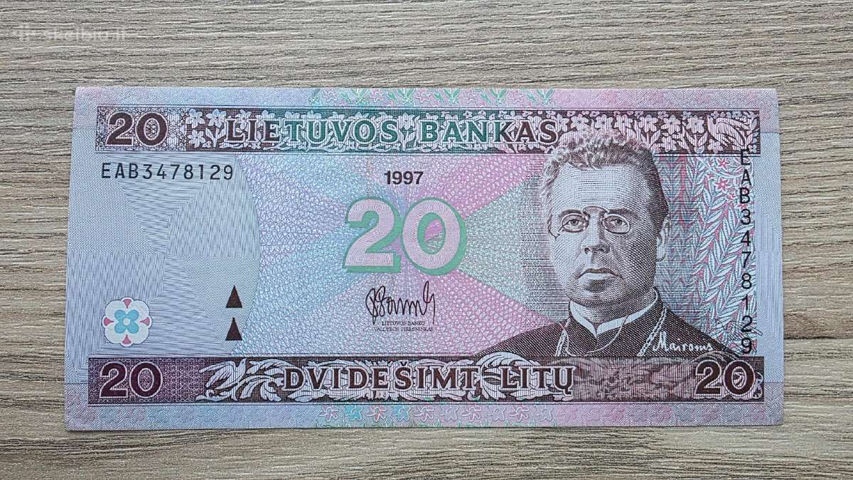 1997 metų 20 litų Aunc