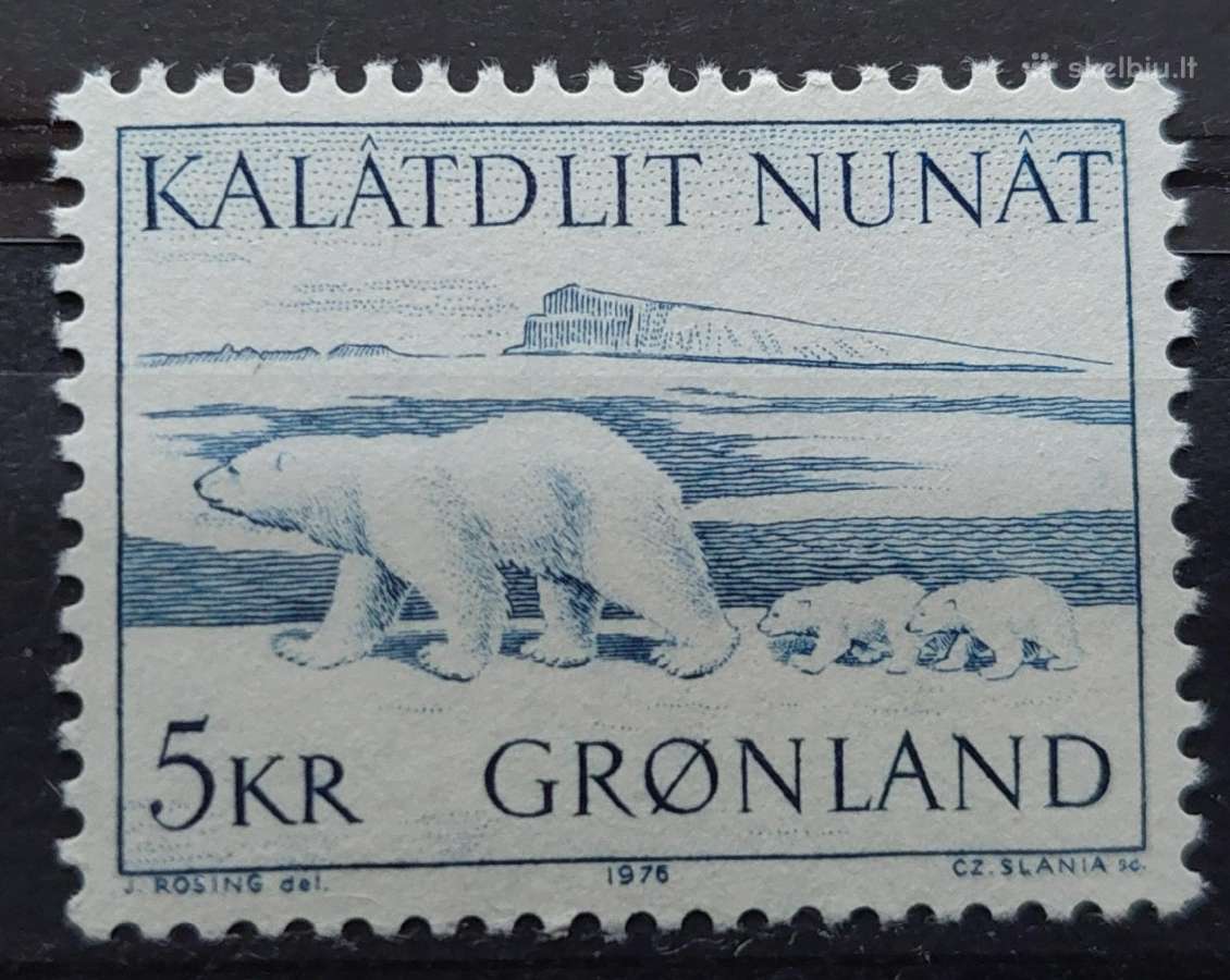 Grenlandija 1976 lokys, švarus, Michel 96